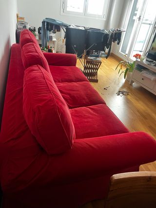 Sofá 3 plazas Ektorp Rojo