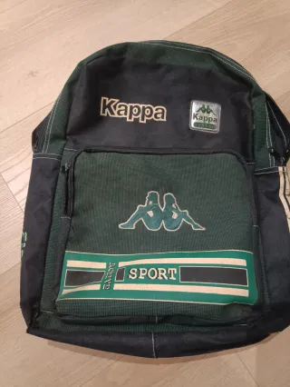 Mochila Kappa Vintage Negra y Verde