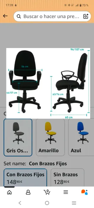 Silla de escritorio giratoria