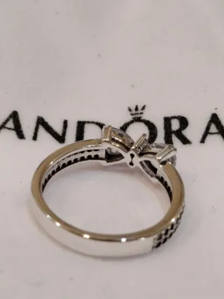 Anillo Pandora Lazos Plata y Circonitas