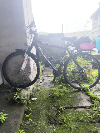 Bicicleta de ciudad negra