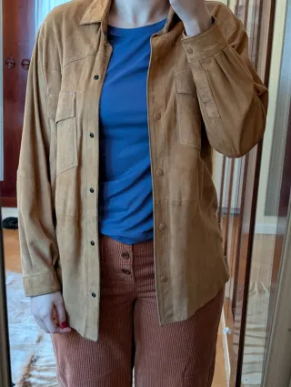 Camisa vintage ante color Camel