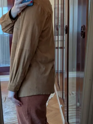 Camisa vintage ante color Camel