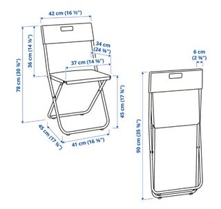 Lote 10 Sillas Plegables Negras nuevas