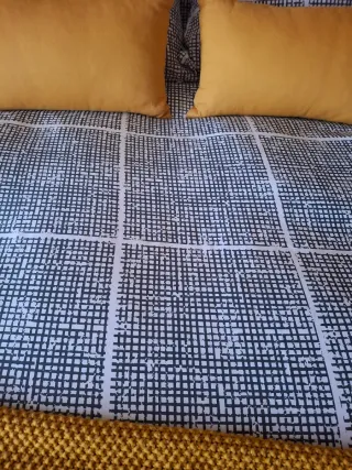 Fodera nordica a quadri grande bianco e nero