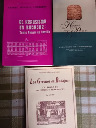 Lote 3 libros historia de Badajoz. 15,00€