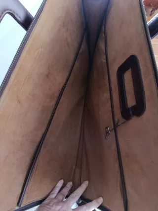 Maletín porta documentos piel marrón