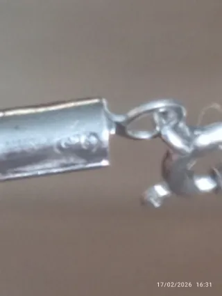 Collana caucciù e argento 925