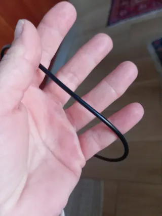 Collana caucciù e argento 925