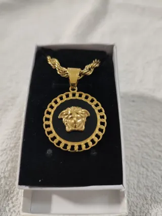 Colgante Versace Acero Inoxidable Dorado