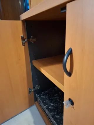 Conjunto de Mesa despacho con cajonera y armario