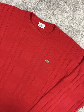 Jersey Lacoste Chemise Vintage Rojo Talla 6 XL