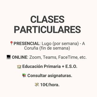 Clases Particulares Lugo/A Coruña
