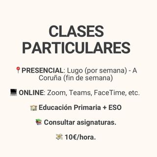 Clases Particulares Lugo/A Coruña