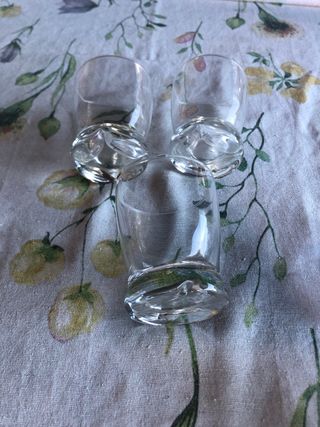 Set 7 Bicchieri Vetro Colorati e Trasparenti