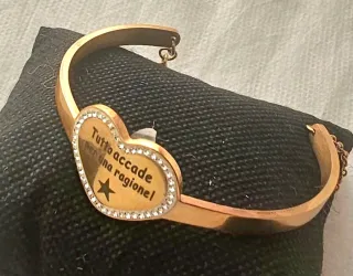 Bracciale cuore con strass Tutto accade per una ra