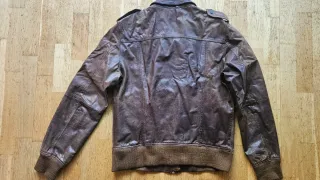 Chaqueta Cuero Zara Marrón