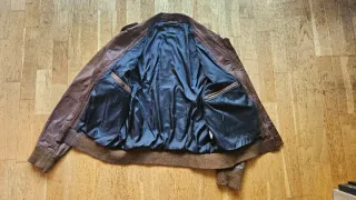 Chaqueta Cuero Zara Marrón