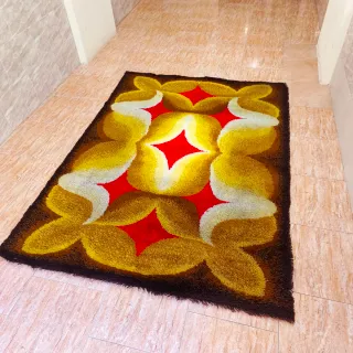 Alfombra Lana Space Age Pop Art Retro 70s