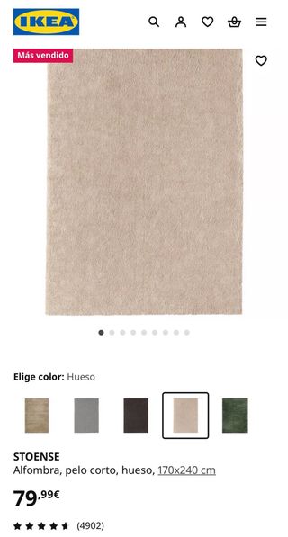 Tappeto a pelo corto Ikea 170x240cm