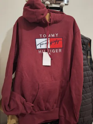 Sudadera Tommy Hilfiger Hombre Roja