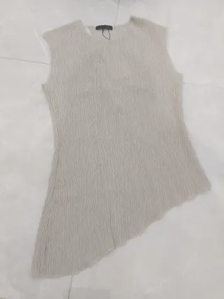 Top Zara Beige Texturizado Talla M