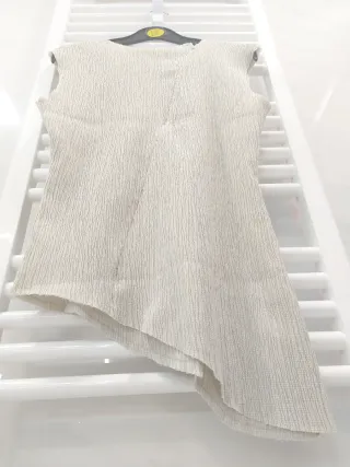 Top Zara Beige Texturizado Talla M