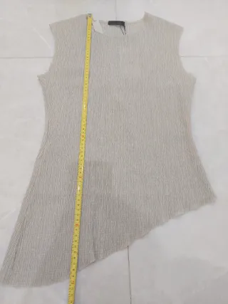 Top Zara Beige Texturizado Talla M