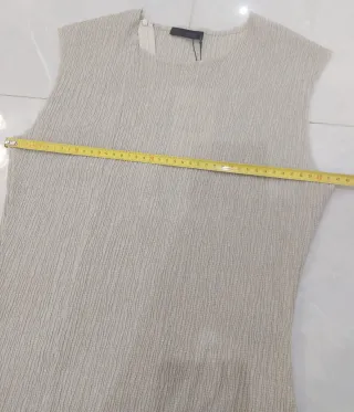 Top Zara Beige Texturizado Talla M