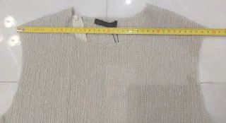 Top Zara Beige Texturizado Talla M