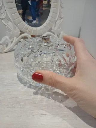 Caja de cristal plata