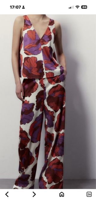 Conjunto Top y Pantalón Estampado Floral