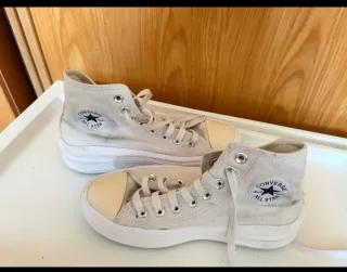 Converse Beige/Blanco Plataforma