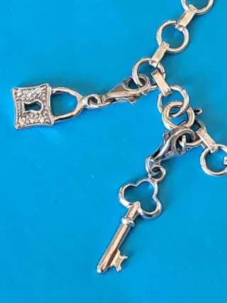 Pulsera Plata Ley con Charms y Circonitas