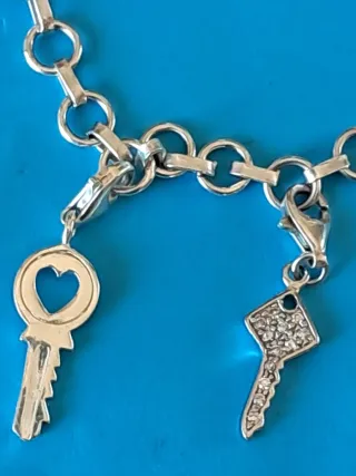 Pulsera Plata Ley con Charms y Circonitas