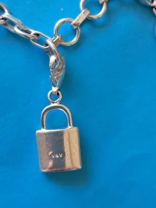 Pulsera Plata Ley con Charms y Circonitas