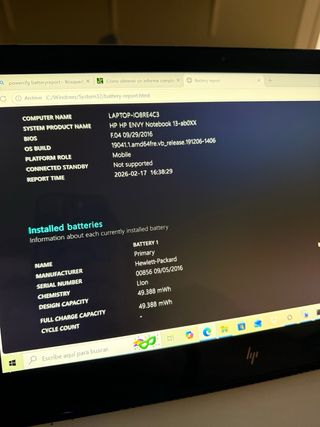 HP ENVY Notebook i5 7ª Gen 8GB RAM