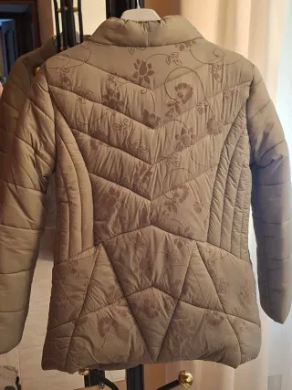 Abrigo Plumas mujer beige