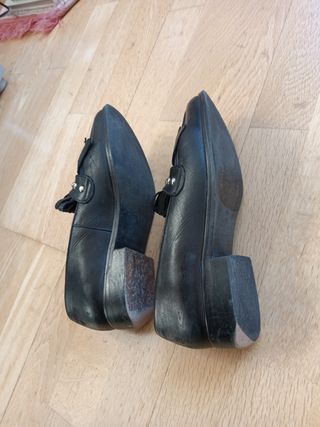 Zapatos estilo Castellanos piel Negros mujer