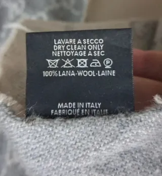 Sciarpa Gucci 100% Lana Grigia cm 170