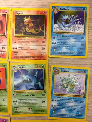 12 Carte Pokemon Fossil Moltres Golduck Magmar