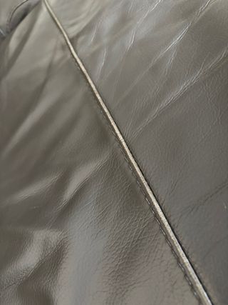 Sofá modular de piel gris