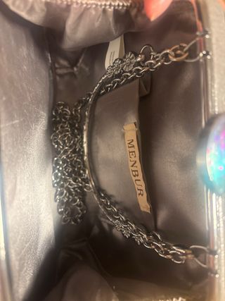 Bolso Menbur Plata Pedrería