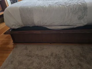 Conjunto dormitorio ratán y madera