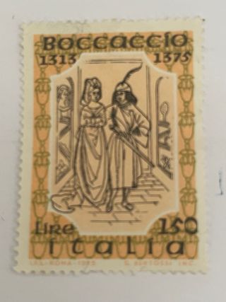Francobollo Boccaccio 1313-1375 Lire 150