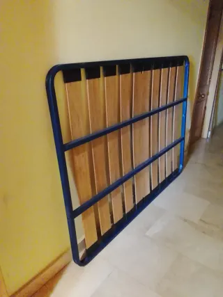 Somier metálico con lamas de madera