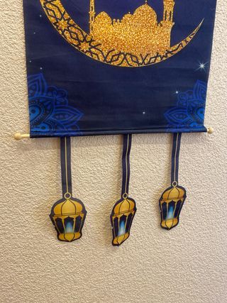 Decoración pared Ramadan Luna y Farolillos