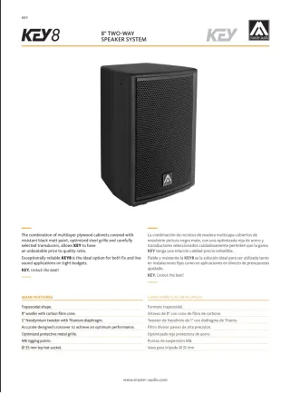 Amade Audio Key8 Altavoz Negro