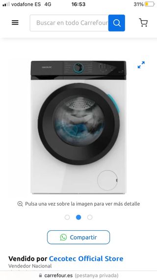 Lavadora Cecotec 6kg - 2 meses de uso