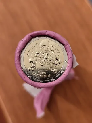 2 Euro FDC Rotolino Slovenia Miki Muster 2025
